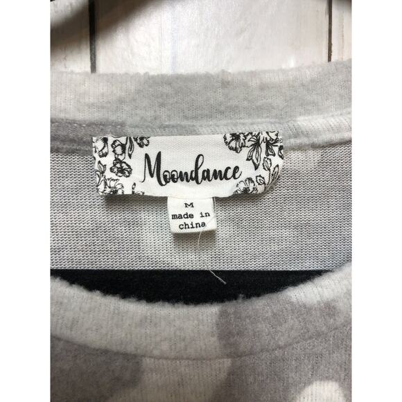 Gray‎ White Camouflage Print Drawstring Hem Pullover Sweatshirt Medium - Picture 7 of 12